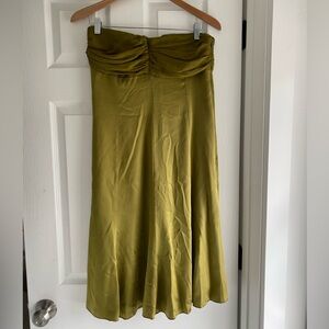 Vintage Silk Strapless Dress